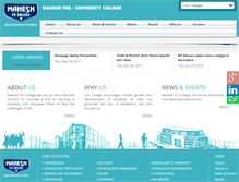 Tablet Screenshot of maheshpucollege.com